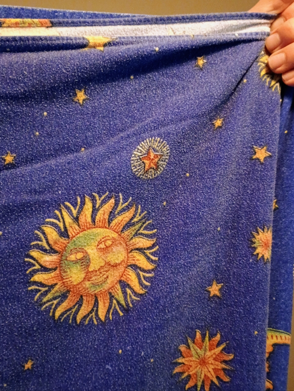 90s Celestial (Sun Moon Stars)Whimisigoth Full Flannel Sheets (NO Pillow Cases) - Picture 3 of 5
